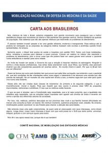 Carta dos médicos à População Brasileira