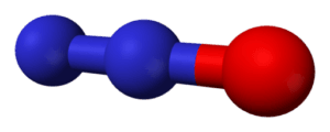 Molécula de óxido nitroso 